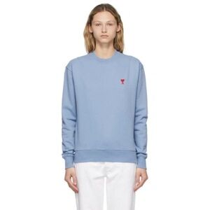 AMI ALEXANDRE MATTIUSSI‎ Blue Ami De Cœur Sweatshirt In 459 Light Blue Medium